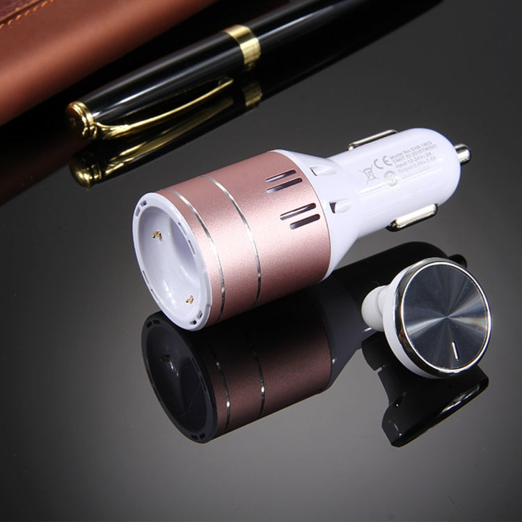CE & RoHS Certificated 2.4A Single USB Port Car Charger for Smartphones & Tablets & Cameras & PSP & PDA & GPS & MP3 & MP4 and other USB-charged Devices with Bluetooth Earphone