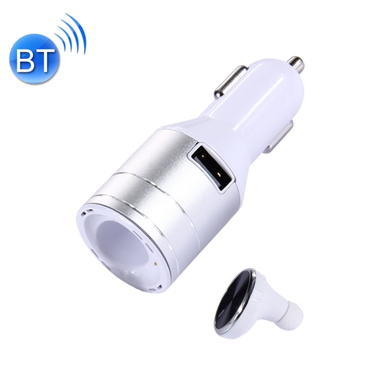 CE & RoHS Certificated 2.4A Single USB Port Car Charger for Smartphones & Tablets & Cameras & PSP & PDA & GPS & MP3 & MP4 and other USB-charged Devices with Bluetooth Earphone