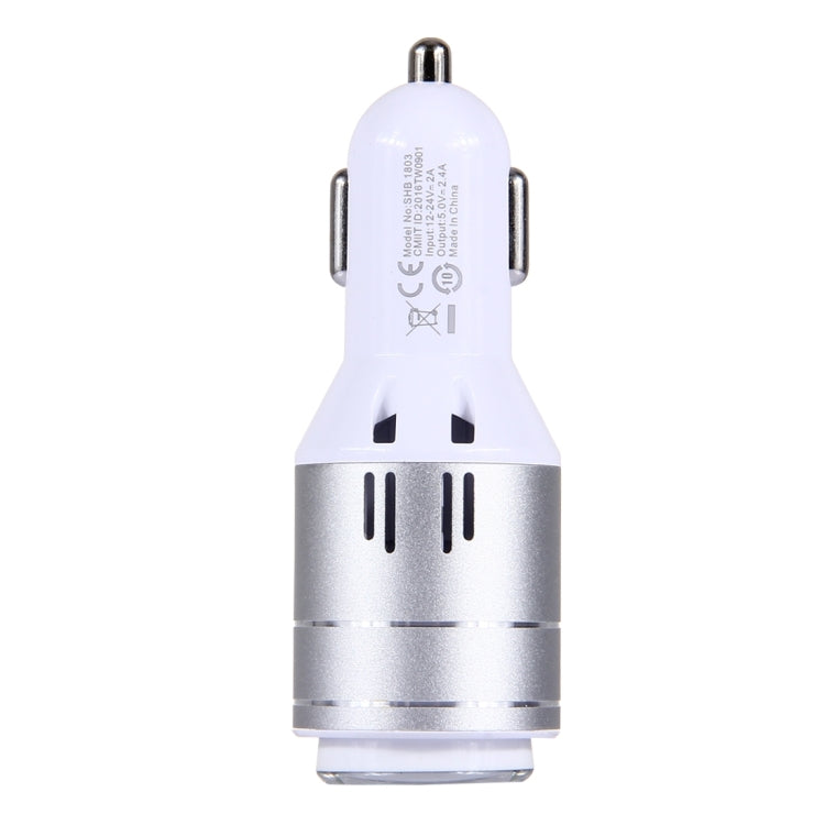CE & RoHS Certificated 2.4A Single USB Port Car Charger for Smartphones & Tablets & Cameras & PSP & PDA & GPS & MP3 & MP4 and other USB-charged Devices with Bluetooth Earphone
