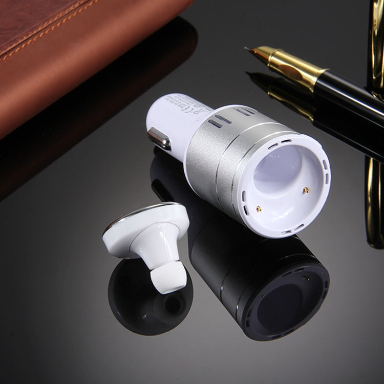 CE & RoHS Certificated 2.4A Single USB Port Car Charger for Smartphones & Tablets & Cameras & PSP & PDA & GPS & MP3 & MP4 and other USB-charged Devices with Bluetooth Earphone
