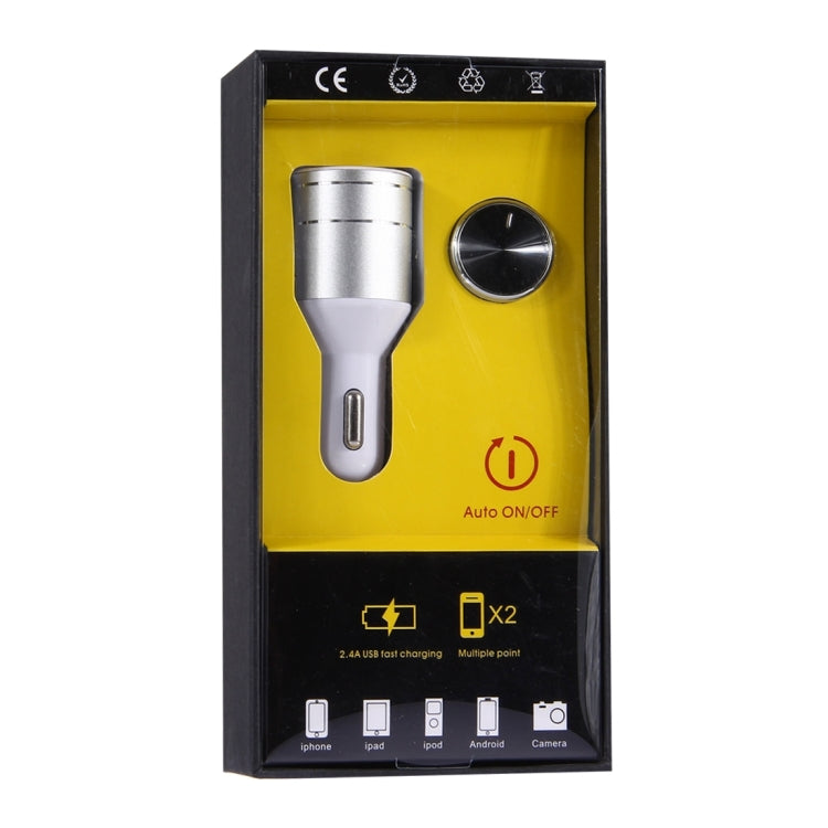CE & RoHS Certificated 2.4A Single USB Port Car Charger for Smartphones & Tablets & Cameras & PSP & PDA & GPS & MP3 & MP4 and other USB-charged Devices with Bluetooth Earphone