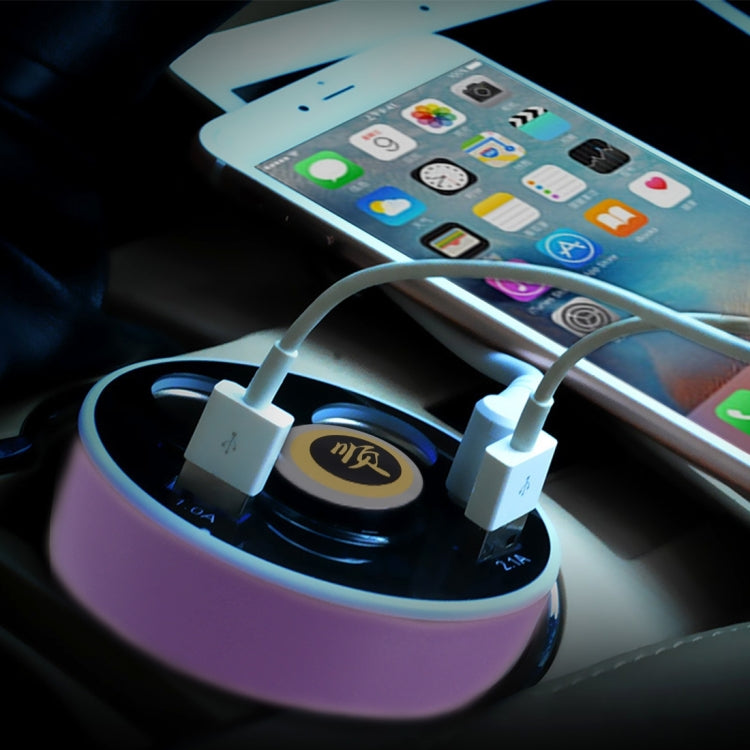 CE & RoHS & FCC Certificated Double Car Cigarette Lighter + 3.1A Dual USB Port Quick Charge Cup Shaped Car Charger for 12-24V Cars & Pickups & SUV & Smartphones & Tablets & PSP & PDA & GPS & MP3 & MP4 and other USB-charged Devices