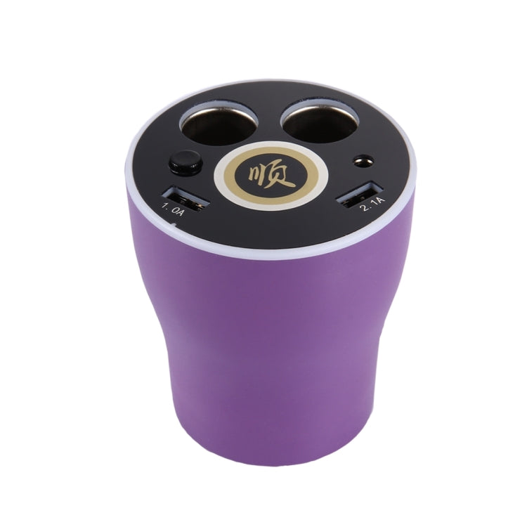 CE & RoHS & FCC Certificated Double Car Cigarette Lighter + 3.1A Dual USB Port Quick Charge Cup Shaped Car Charger for 12-24V Cars & Pickups & SUV & Smartphones & Tablets & PSP & PDA & GPS & MP3 & MP4 and other USB-charged Devices