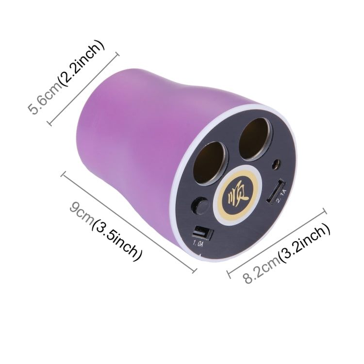 CE & RoHS & FCC Certificated Double Car Cigarette Lighter + 3.1A Dual USB Port Quick Charge Cup Shaped Car Charger for 12-24V Cars & Pickups & SUV & Smartphones & Tablets & PSP & PDA & GPS & MP3 & MP4 and other USB-charged Devices