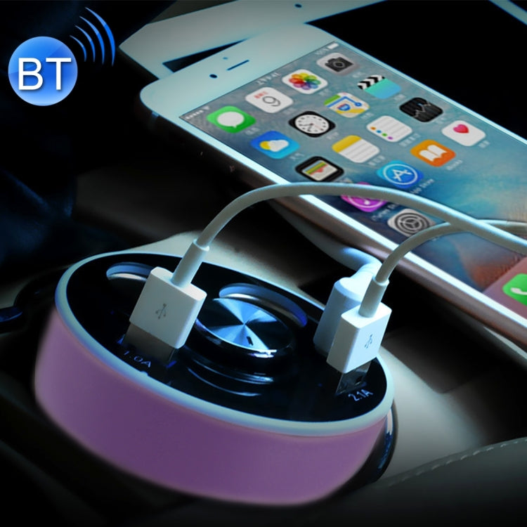 Double Car Cigarette Lighter + 3.1A Dual USB Port Quick Charge Cup Shaped Bluetooth Car Charger for 12-24V Cars & Pickups & SUV & Smartphones & Tablets & PSP & PDA & GPS & MP3 & MP4 and other USB-charged Devices
