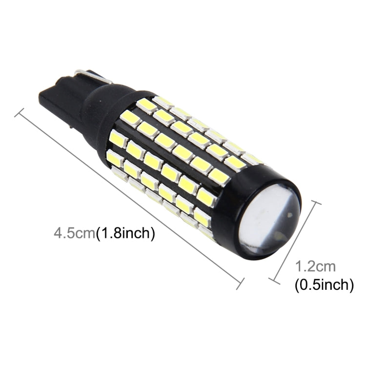 2 PCS T10 4W 250LM Car Clearance Lights Car Marker Light with 72 SMD-3014-LED Lamps, DC 12V(White Light)