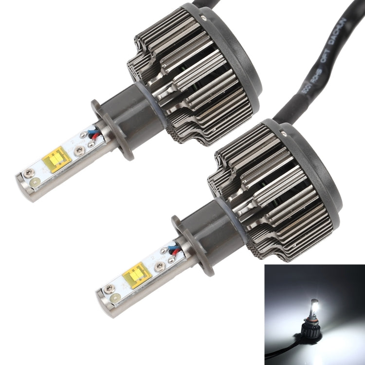 2 PCS K7 H3 30W 3600 LM 6000K Waterproof IP68 Car Headlight with 2 CREE Lamps, DC 9-36V(White Light)