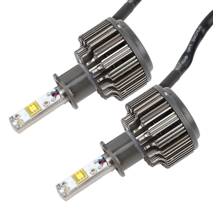 2 PCS K7 H3 30W 3600 LM 6000K Waterproof IP68 Car Headlight with 2 CREE Lamps, DC 9-36V(White Light)