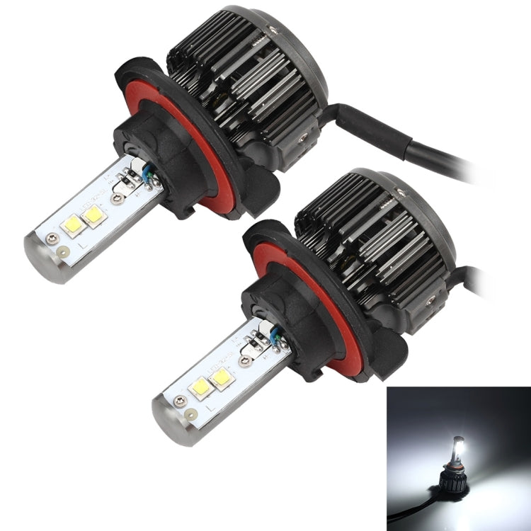 2 PCS K7 H13 30W 3600 LM 6000K Waterproof IP68 Car Headlight with 2 CREE Lamps, DC 9-36V(White Light)