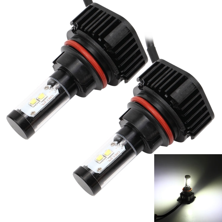 2 PCS K8 9007 40W 4000 LM 6000K Car Headlight with 4 CREE Lamps, DC 9-36V(White Light)
