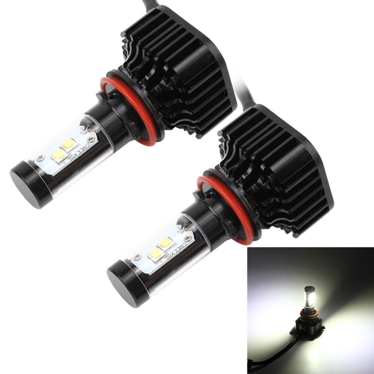 2 PCS K8 H8/H11 40W 4000 LM 6000K Car Headlight with 4 CREE Lamps, DC 9-36V(White Light)