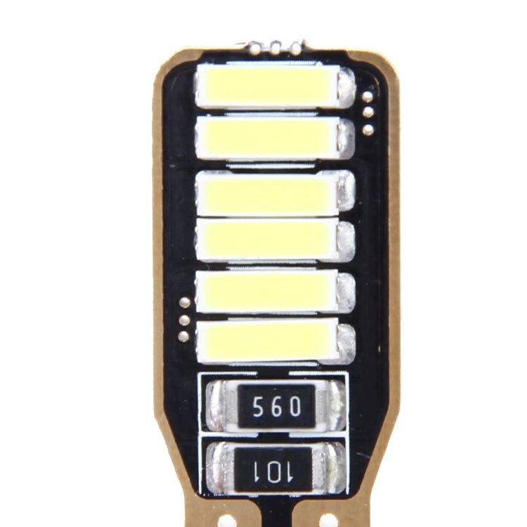 2 PCS T10 2W 150 LM 6000K Error-free Car Clearance Light with 12 SMD-7020 Lamps, DC 12V(White Light)