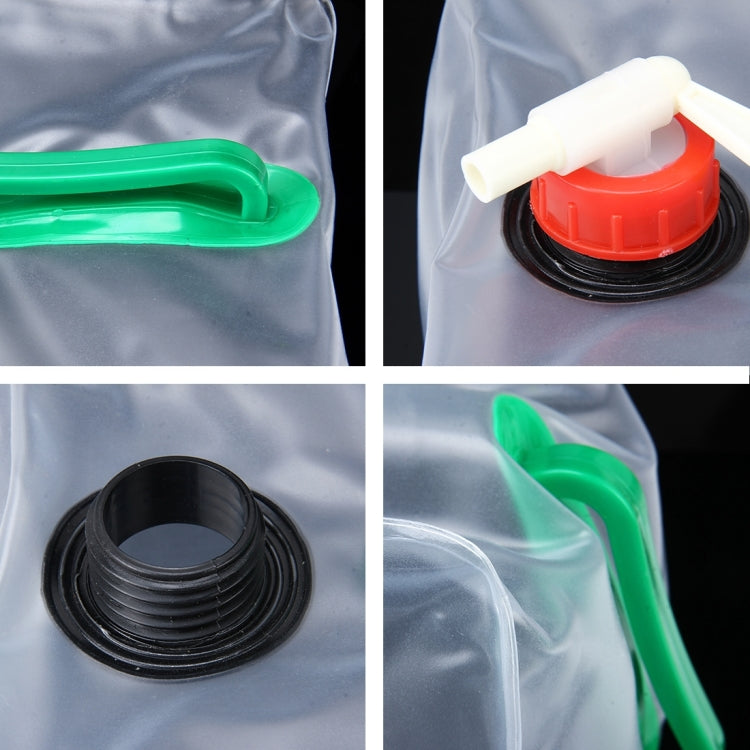 10L Outdoor Transparent PVC Foldable Water Bag Container with ON/OFF Switch