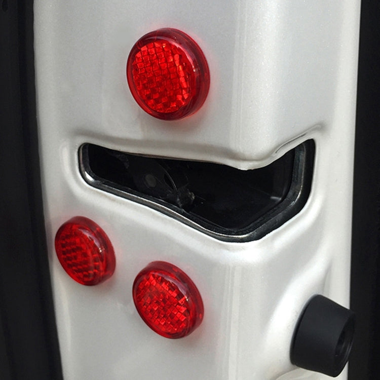 12 PCS Car Door Rustproof Warning Reflective Sign Decorative Nut Protector Cover, Diameter: 2cm