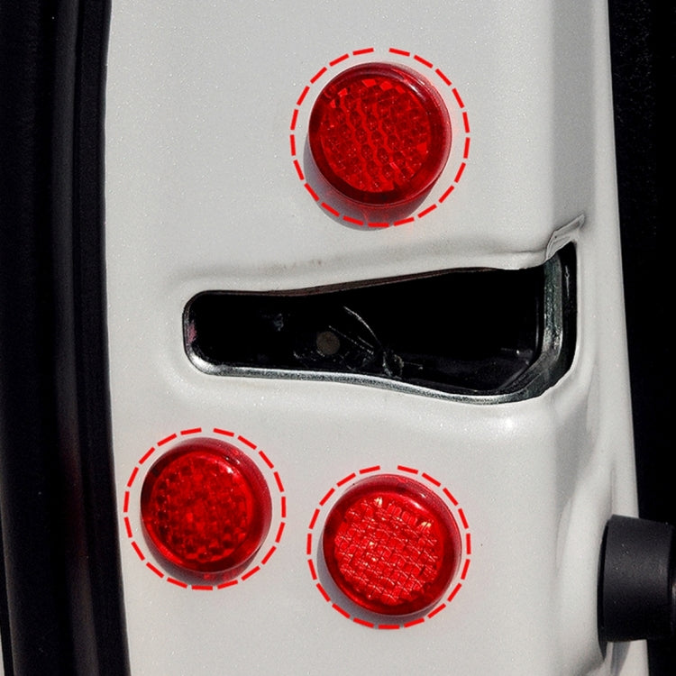 4 PCS Car Door Rustproof Warning Reflective Sign Decorative Nut Protector Cover, Diameter: 3cm