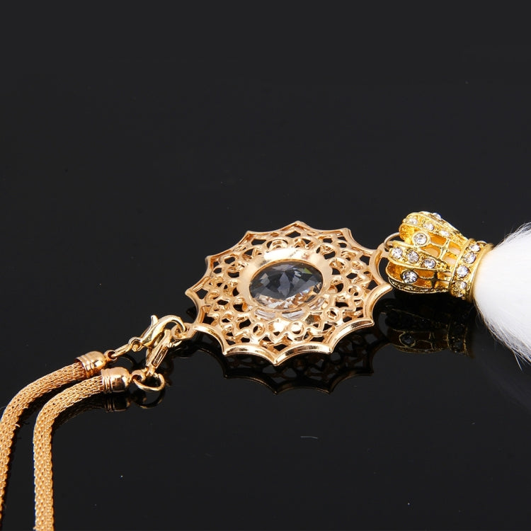 One Head Lovely Ornaments Metal Crystal Flower Diamond Crown Style Hanging Decoration For Car And Household