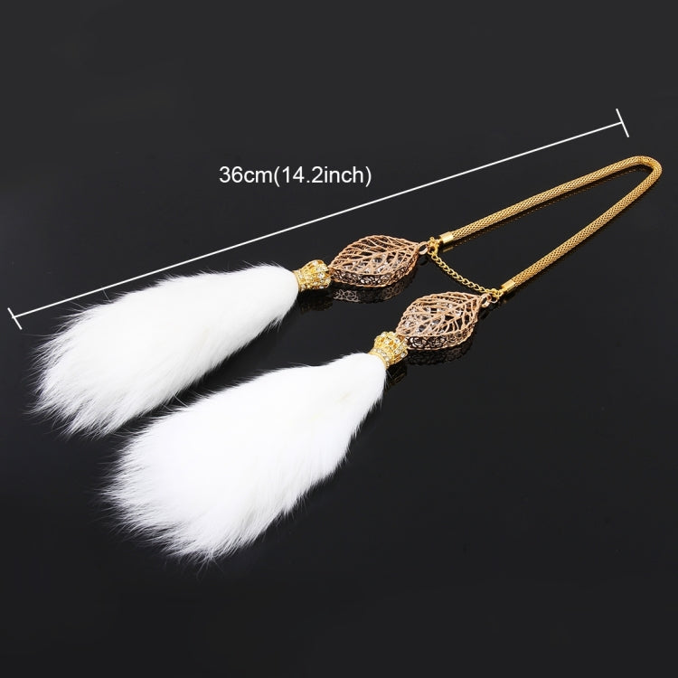 Two Head Lovely Ornaments Metal Leaf Diamond Crown Style Hanging Decoration For Car And Household