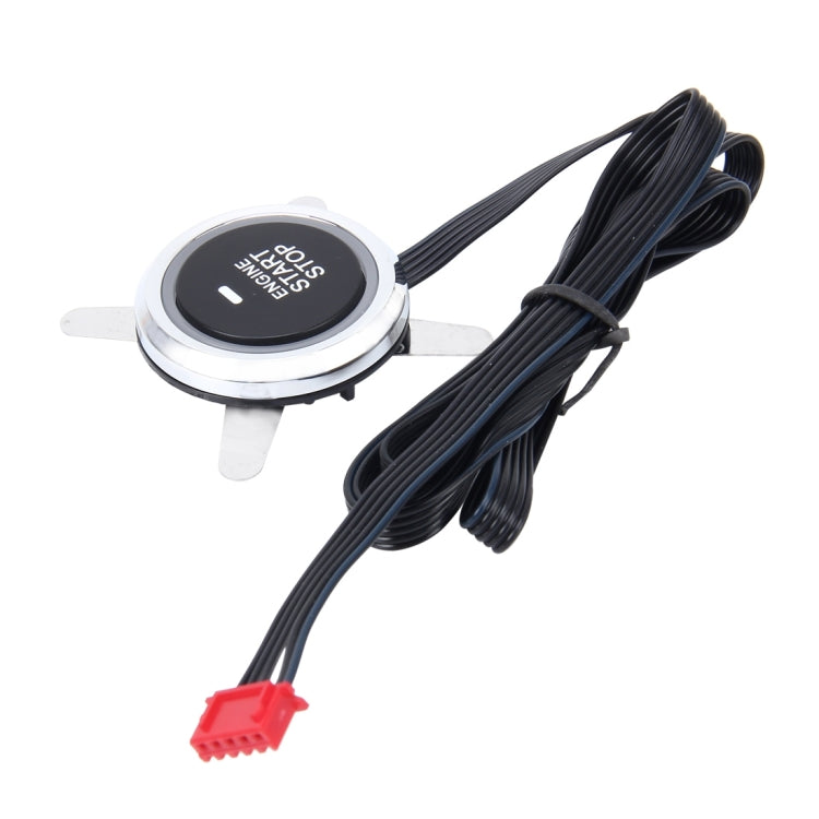 Car Safty Warning Alarm System Engine Push Start/Stop Button with Two Remote Controls, DC 12V