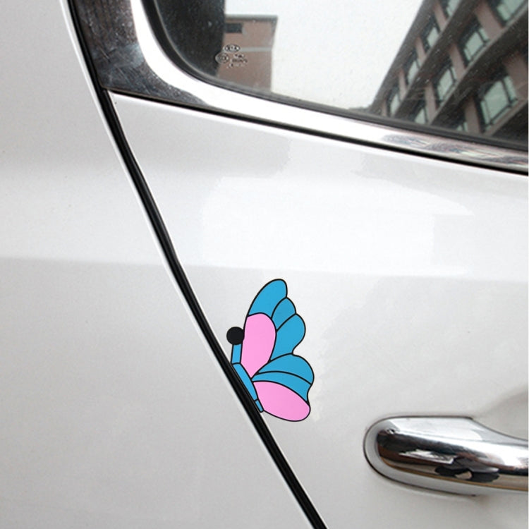 8 PCS Butterfly Shape Cartoon Style PVC Car Auto Protection Anti-scratch Door Guard Decorative Sticker