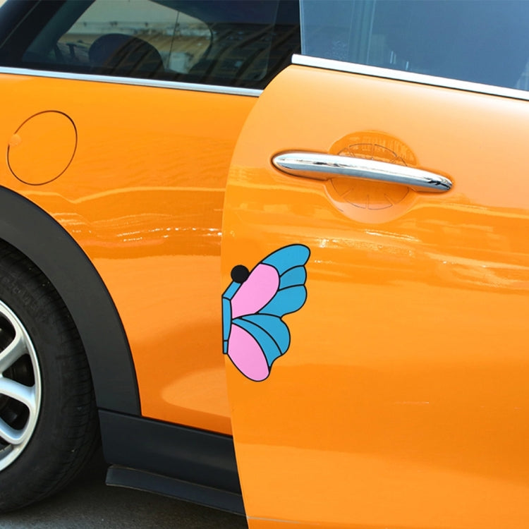 8 PCS Butterfly Shape Cartoon Style PVC Car Auto Protection Anti-scratch Door Guard Decorative Sticker