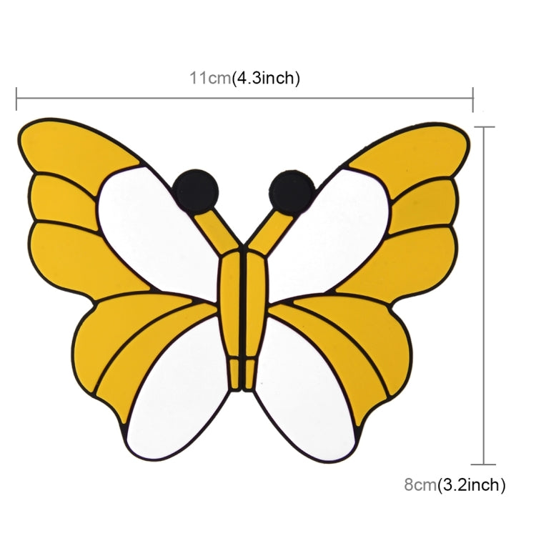 8 PCS Butterfly Shape Cartoon Style PVC Car Auto Protection Anti-scratch Door Guard Decorative Sticker