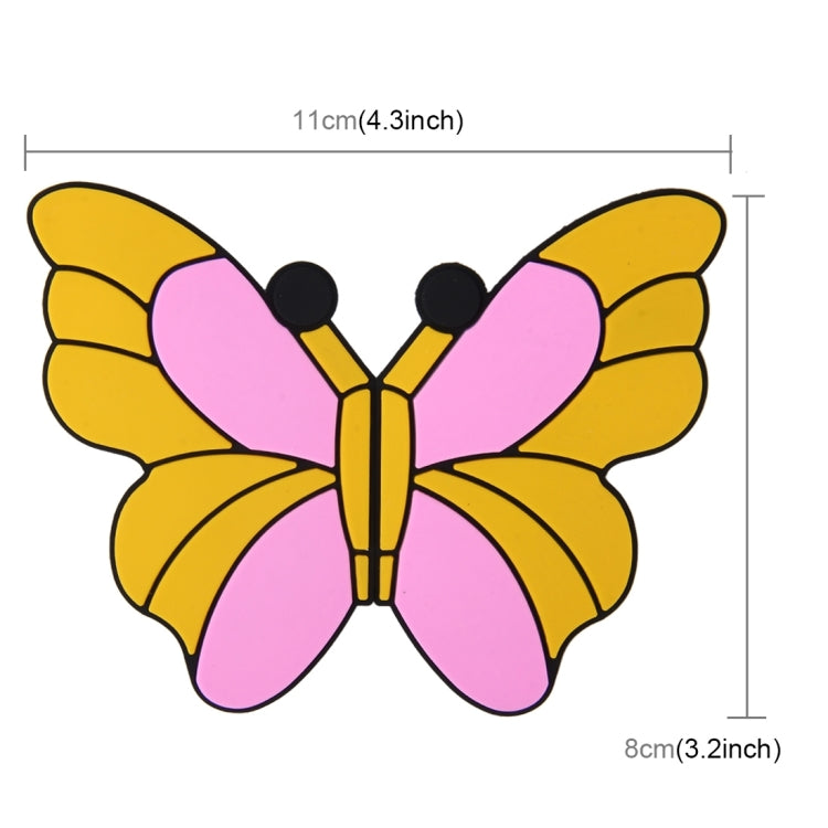 8 PCS Butterfly Shape Cartoon Style PVC Car Auto Protection Anti-scratch Door Guard Decorative Sticker