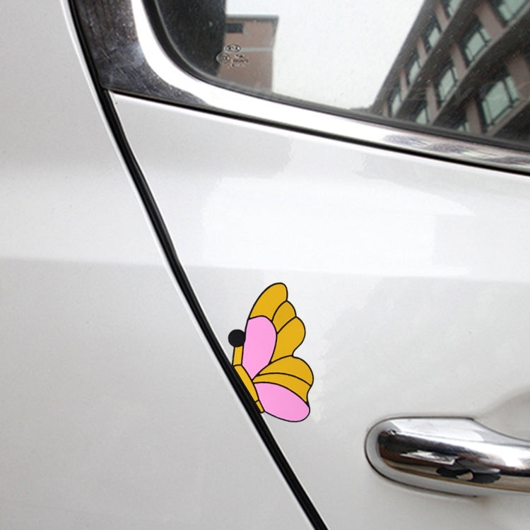 8 PCS Butterfly Shape Cartoon Style PVC Car Auto Protection Anti-scratch Door Guard Decorative Sticker