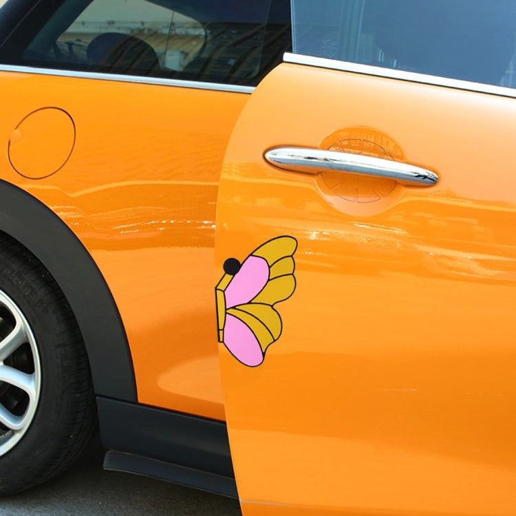 8 PCS Butterfly Shape Cartoon Style PVC Car Auto Protection Anti-scratch Door Guard Decorative Sticker