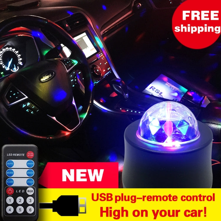 Car Windshield Colorful Decorative DJ Flash Atmosphere Light Star Music Light Lamp, DC 5V