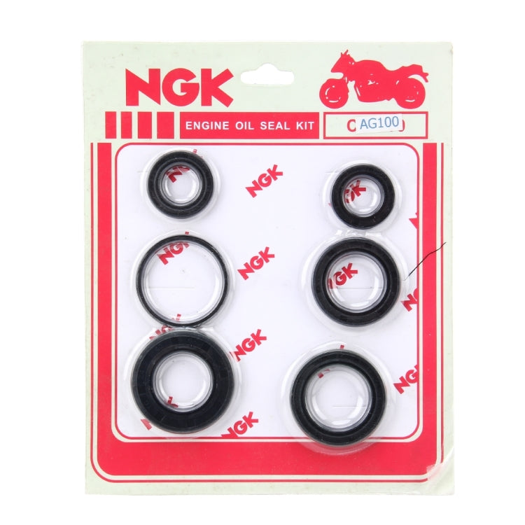 6 PCS Motorcycle Rubber Engine Oil Seal Kit for AG100