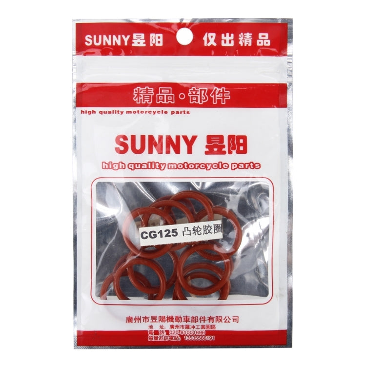 10 PCS Motorcycle Rubber Engine Camshaft Ring for CG125