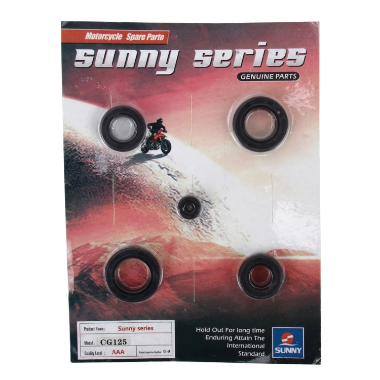 5 PCS Motorcycle Rubber Engine Oil Seal Kit for CG-125