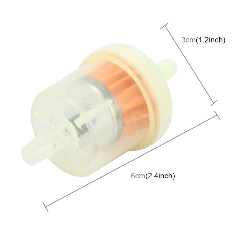 10 PCS Motorcycle Yellow Cylinder Shape Gas Inline Fuel Filter for CG125