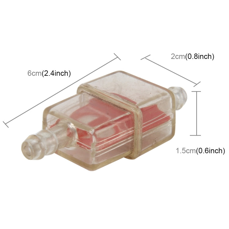 10 PCS Motorcycle Red Cuboid Shape Gas Inline Fuel Filter for CG125