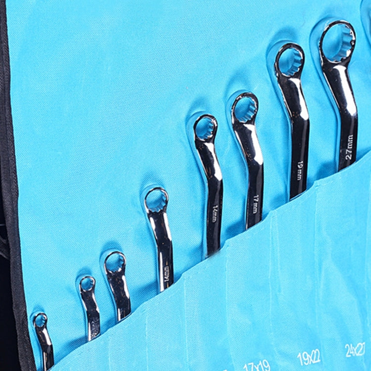 8 PCS Double-end Chrome Plated Carbon Steel Ratchet Wrench Spanner Set