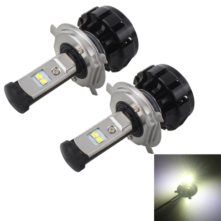 2 PCS H4 40W 4800 LM 6000K IP67 Car Headlight with 4 CREE XPL Lamps, DC 9-30V