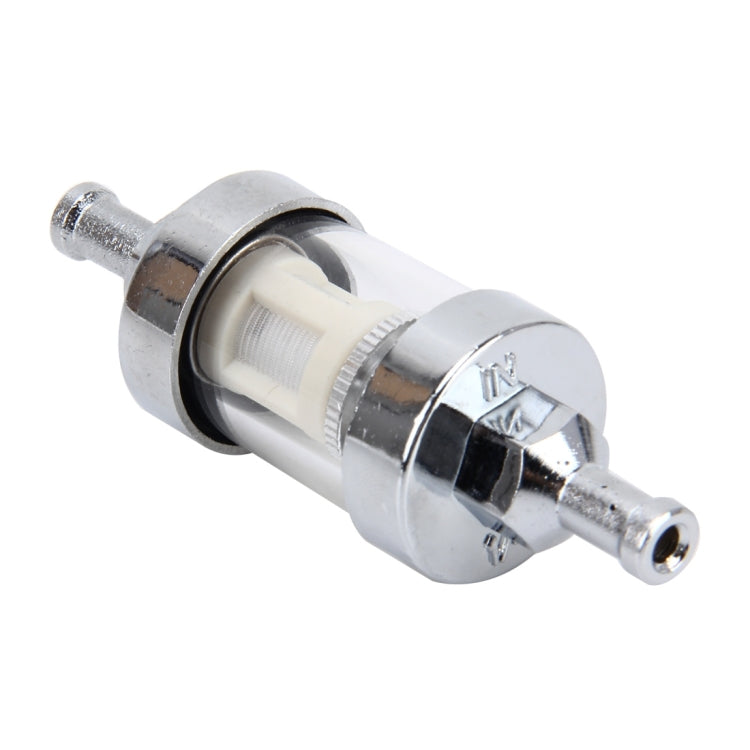 Motorcycle Metal Gas Inline Fuel Filter with Glass Observation Shell