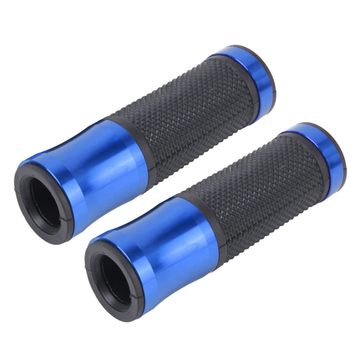 2 PCS Motorcycle Universal  Net Texture Metal Right and Left Handle Bar Grips with Rubber Cover