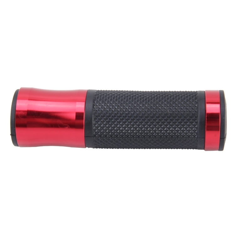 2 PCS Motorcycle Universal  Net Texture Metal Right and Left Handle Bar Grips with Rubber Cover