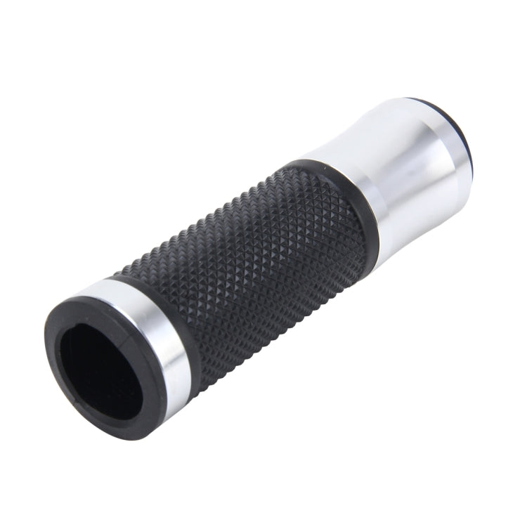 2 PCS Motorcycle Universal  Net Texture Metal Right and Left Handle Bar Grips with Rubber Cover