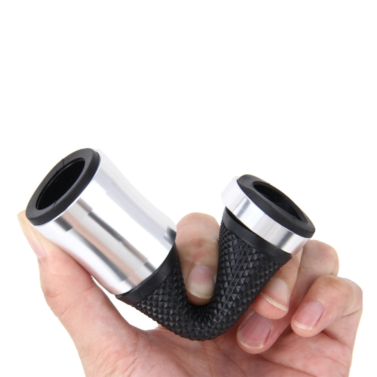 2 PCS Motorcycle Universal  Net Texture Metal Right and Left Handle Bar Grips with Rubber Cover