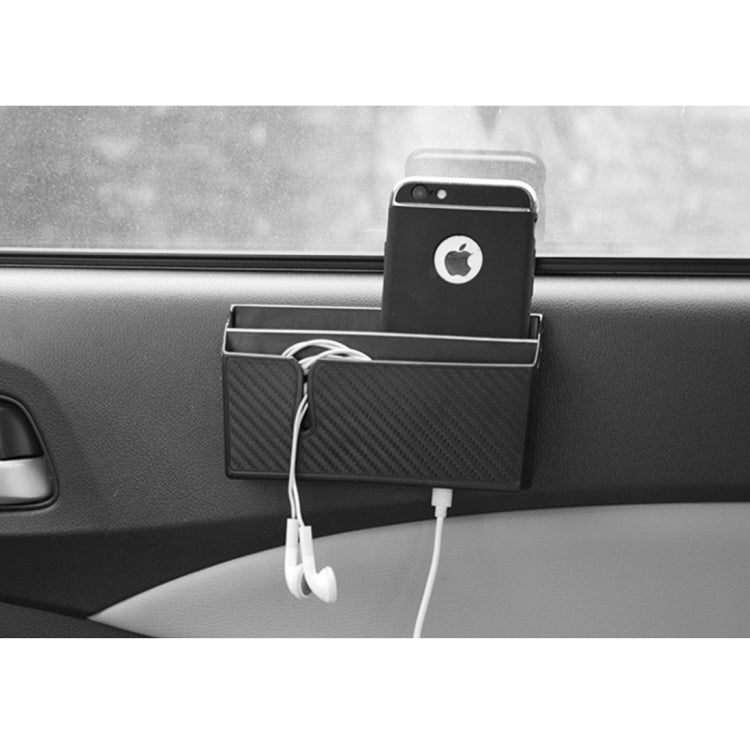 Car EVA Carrying Organizer Storage Double-layer Sticker Bag for Phone Coin Key and Other Small Items(Big Size)