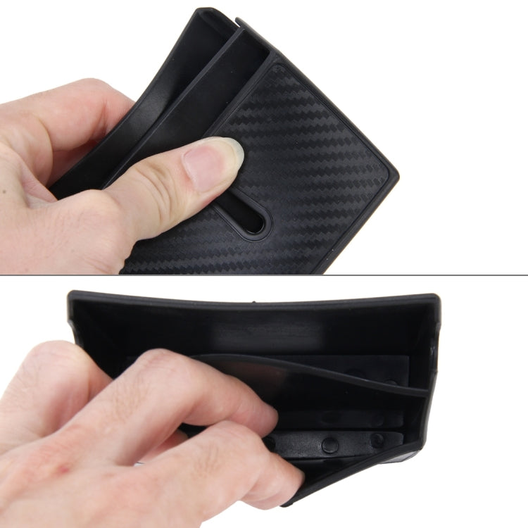 Car EVA Carrying Organizer Storage Double-layer Sticker Bag for Phone Coin Key and Other Small Items(Small Size)