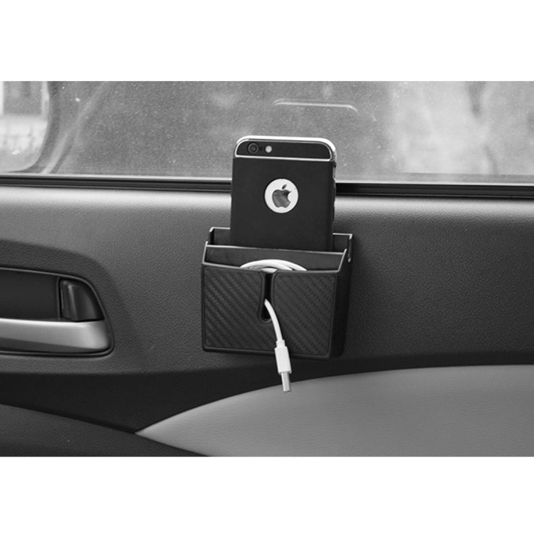 Car EVA Carrying Organizer Storage Double-layer Sticker Bag for Phone Coin Key and Other Small Items(Small Size)