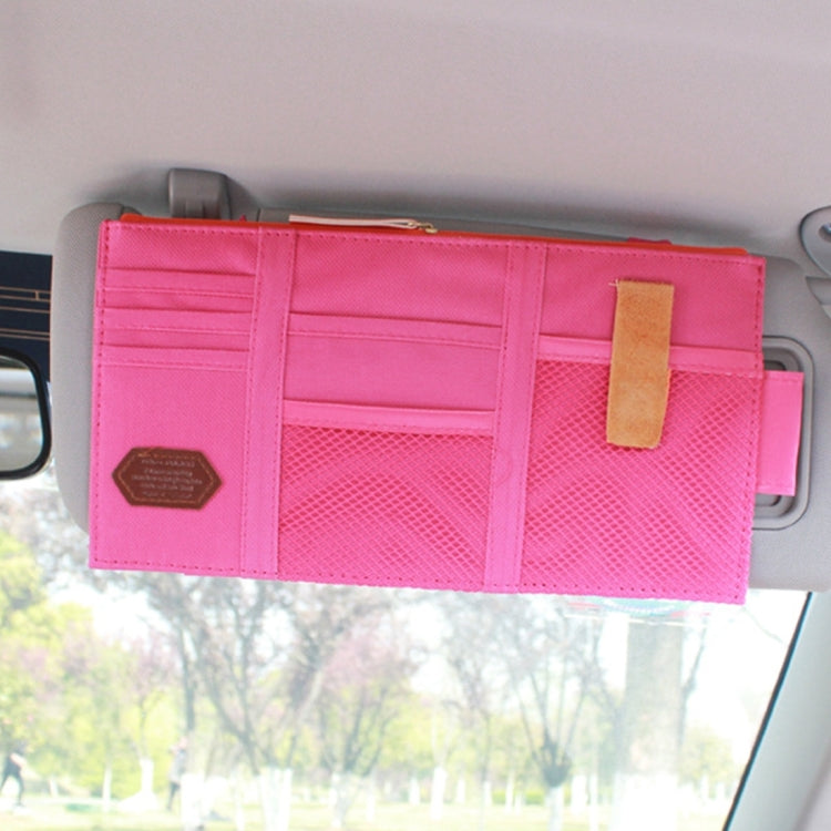 Multi-functional Auto Car Sun Visor Sunglass Holder Card Storage Holder Inner Pouch Bag