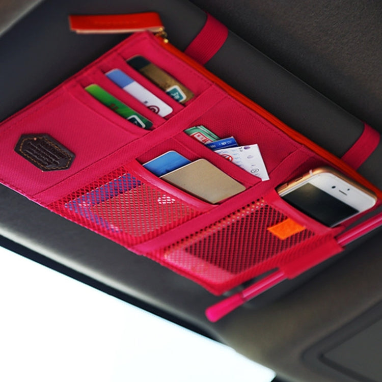 Multi-functional Auto Car Sun Visor Sunglass Holder Card Storage Holder Inner Pouch Bag
