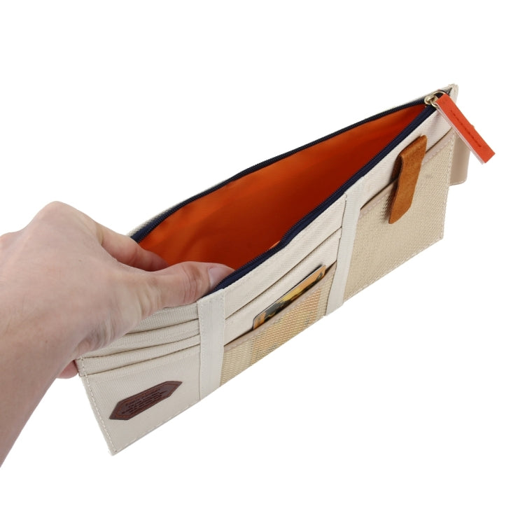 Multi-functional Auto Car Sun Visor Sunglass Holder Card Storage Holder Inner Pouch Bag