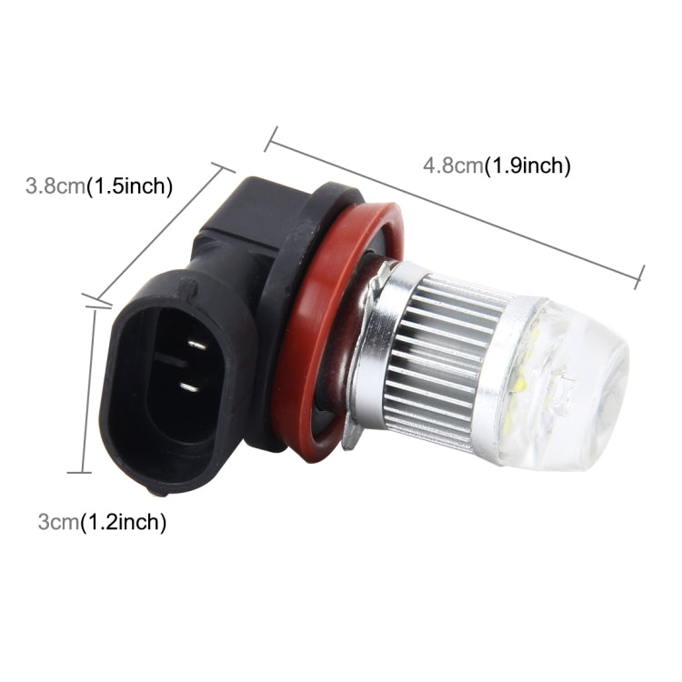 H8/H11 6W 600 LM 6000K Car Fog Lights with 6 CREE XB-D Lamps, DC 12V (White Light)