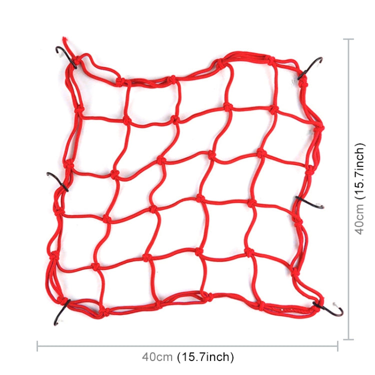 Motorcycle Rubber Fix Net with 6 Plastic Hooks, Size:40Ã—40cm