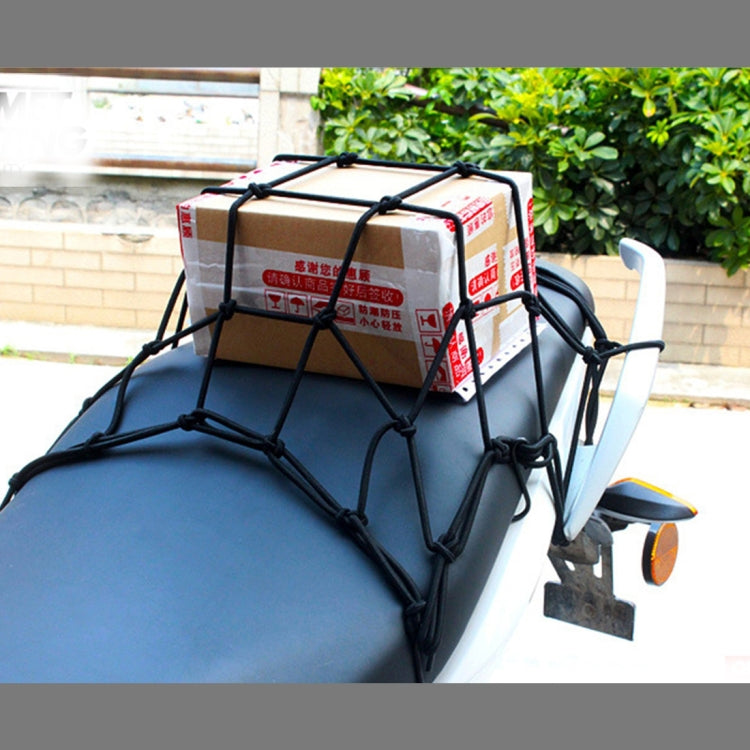 Motorcycle Rubber Fix Net with 6 Plastic Hooks, Size:40Ã—40cm